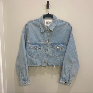 Zara Cropped Jean Jacket